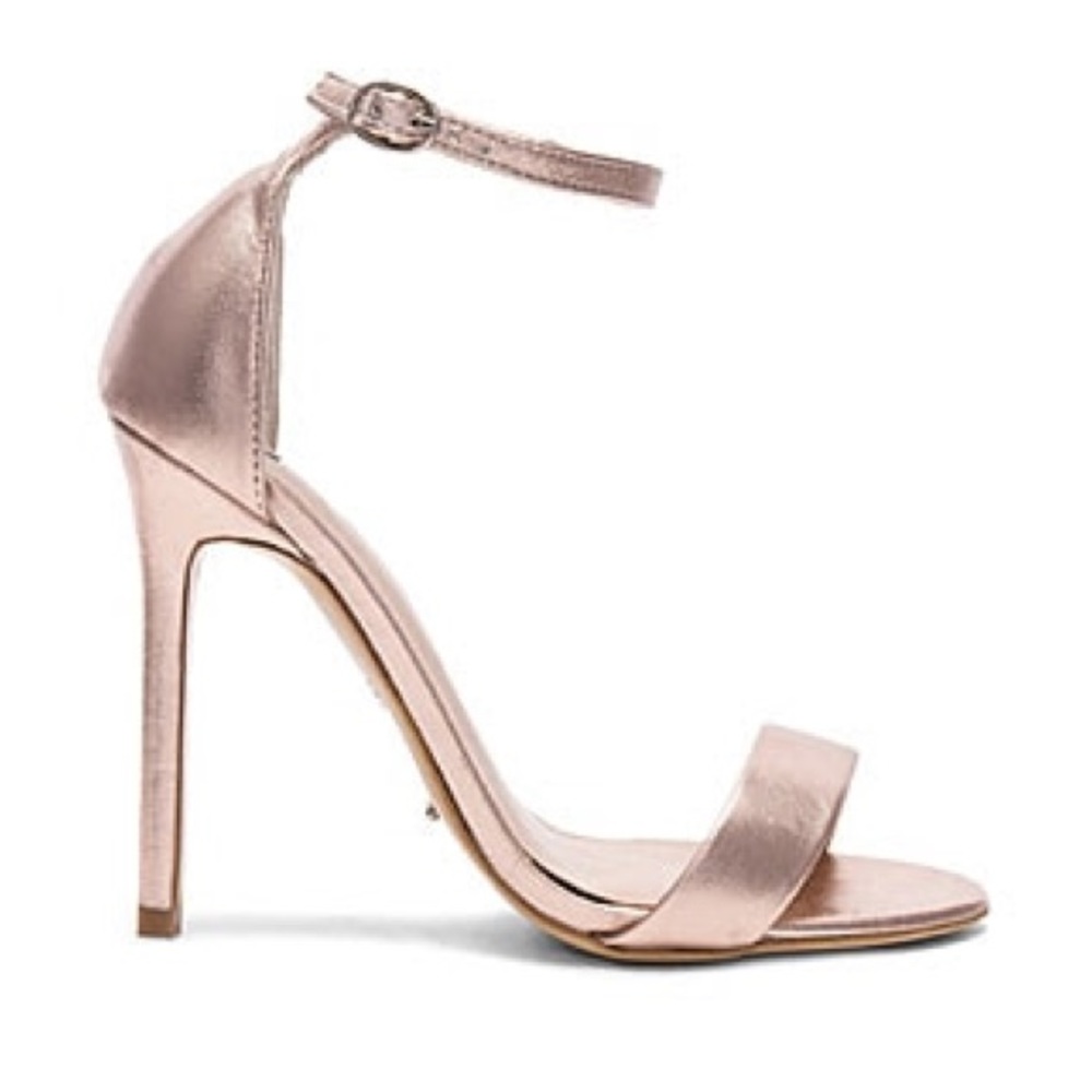 KARVAN HEEL IN ROSE GOLD METALLIC- stilettos